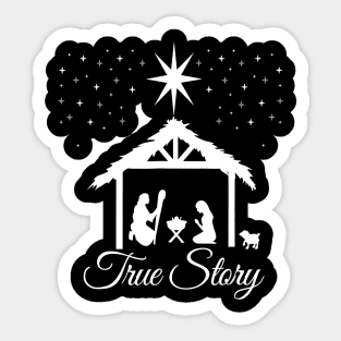 Christmas Nativity - True Story Nativity Scene Sticker